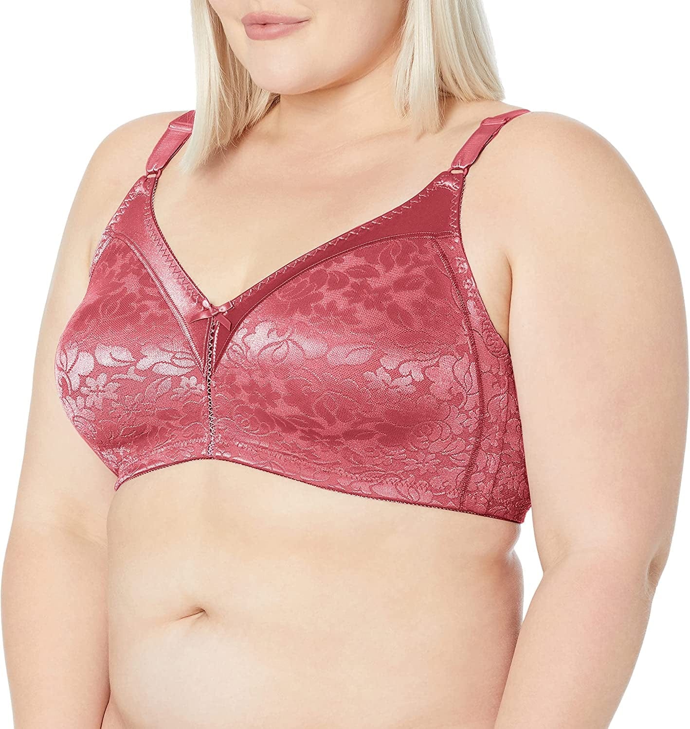 Bali Women'S Double Support Wireless, Full-Coverage Lace Bra (Retired Colors) Mauve Glow / 38C