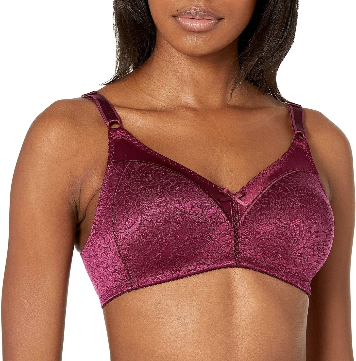 Bali Women'S Double Support Wireless, Full-Coverage Lace Bra (Retired Colors) Sparkling Purple / 38C