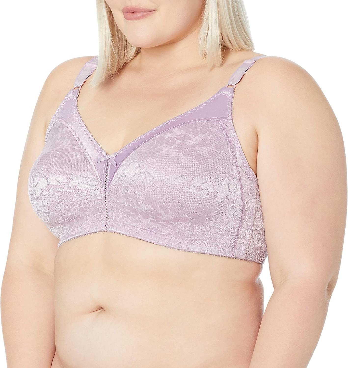 Bali Women'S Double Support Wireless, Full-Coverage Lace Bra (Retired Colors) Purple Mauve / 38C