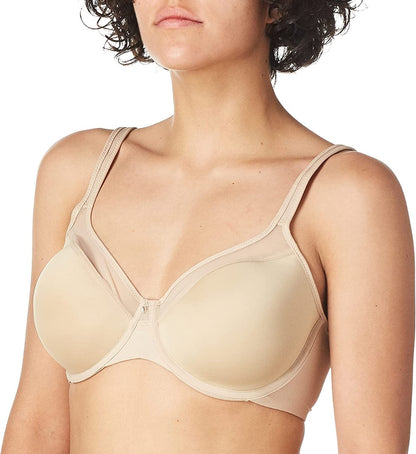 Bali Womens One Smooth U Underwire Bra, Ultra Light T-Shirt Bra with Stay-In-Place Straps Nude / 42D