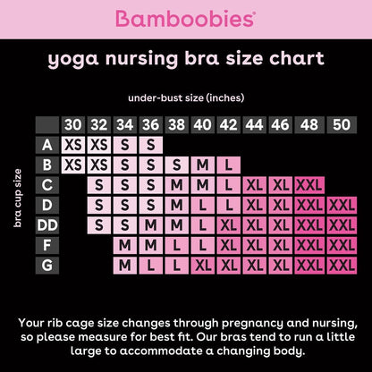Bamboobies Women’S Yoga Full Bust Seamless Nursing Maternity Bra for Breastfeeding, Hibiscus (Pink), Extra Small (XS)
