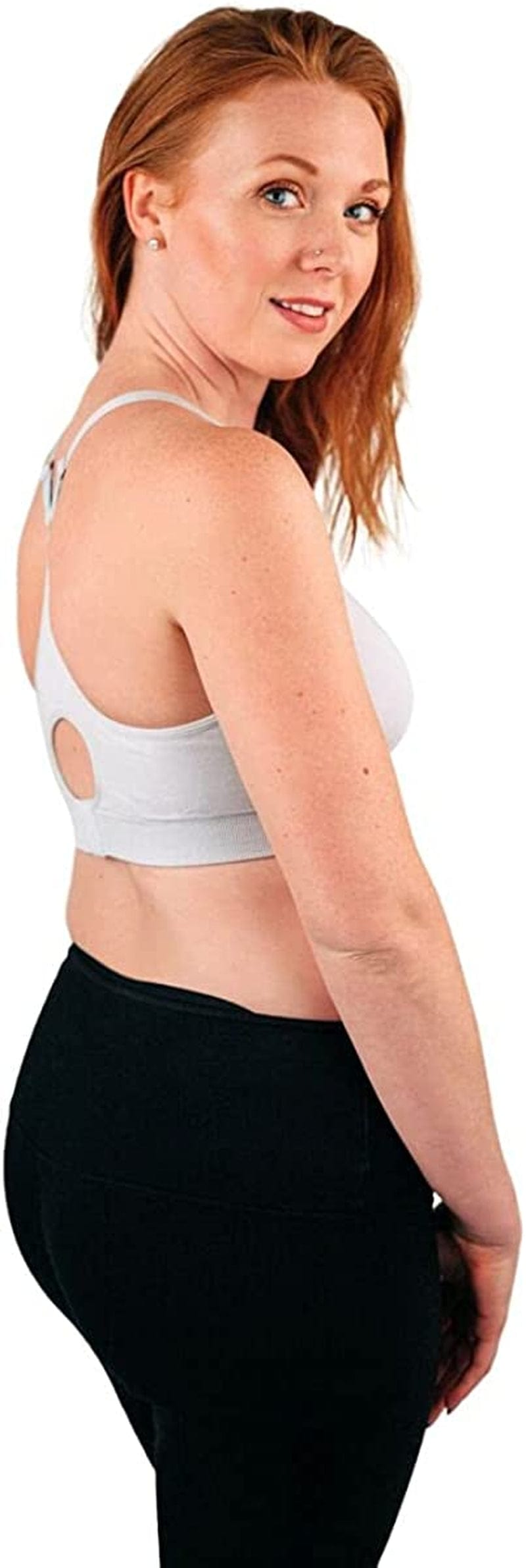 Bamboobies Women’S Yoga Full Bust Seamless Nursing Maternity Bra for Breastfeeding, Hibiscus (Pink), Extra Small (XS)