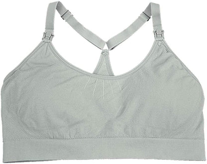 Bamboobies Women’S Yoga Full Bust Seamless Nursing Maternity Bra for Breastfeeding, Hibiscus (Pink), Extra Small (XS)
