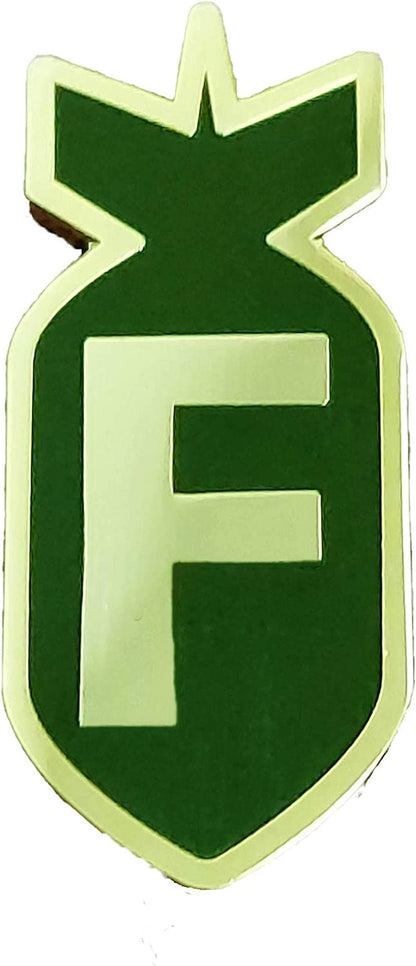 BASTION Lapel Pin (F Bomb) Enamel Brooch Badge with Clutch Backing | Collectible Funny Cool Meme for Clothing Backpack Hat Jacket Gift (Green)