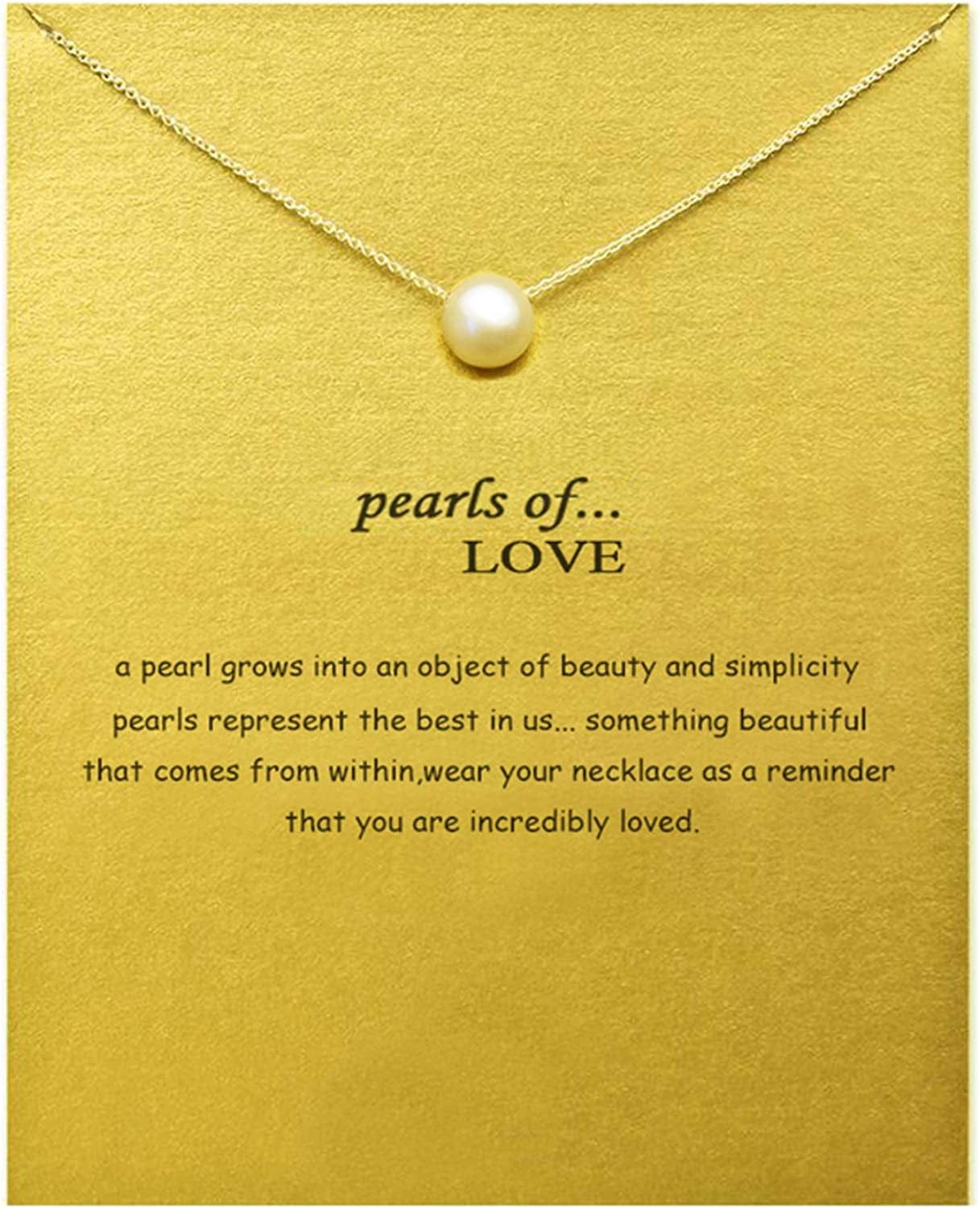 Baydurcan Friendship Anchor Compass Necklace Good Luck Elephant Pendant Chain Necklace with Message Card Gift Card Gold pearl
