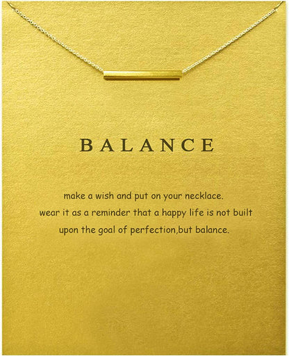 Baydurcan Friendship Anchor Compass Necklace Good Luck Elephant Pendant Chain Necklace with Message Card Gift Card gold bar