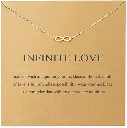 Baydurcan Friendship Anchor Compass Necklace Good Luck Elephant Pendant Chain Necklace with Message Card Gift Card Gold Infinite