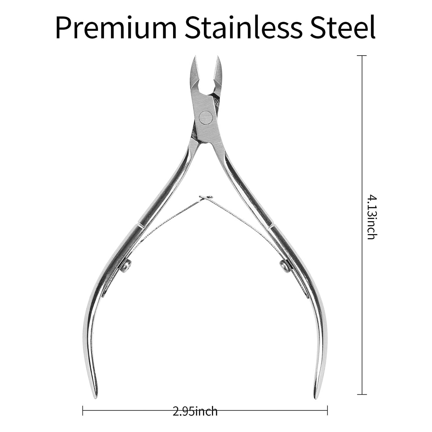 Cuticle Remover Cuticle Cutter Trimmer,Professional Cuticle Nipper Stainless Steel Cuticle Clippers Extremely Sharp Nail Cuticle Tools for Manicure and Pedicure at Home and Salon - Silver Health & Beauty > Personal Care > Cosmetics > Cosmetic Tools > Nail Tools Boujean   