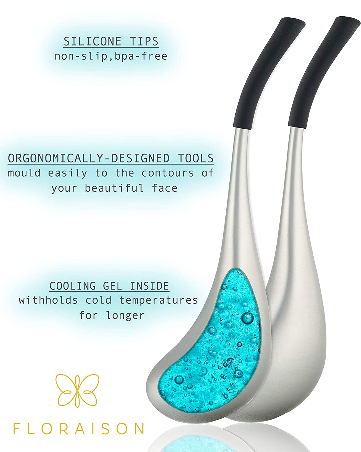 Floraison Unbreakable Stainless Steel Magic Cooling Beauty Facial Sticks for Face, Neck & Body Cryo Sticks & Cold Roller for Face Puffiness & Wrinkles, Wine-Chilling Wands Health & Beauty > Personal Care > Cosmetics > Cosmetic Tools > Skin Care Tools FLORAISON BEAUTY IS ALREADY HERE   