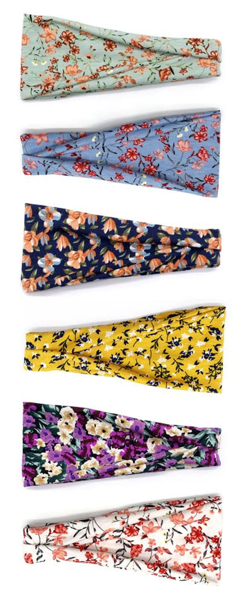 PLOVZ 6 Pack Women'S Yoga Running Headbands Sports Workout Hair Bands (Set 10) Apparel & Accessories > Clothing Accessories > Bandanas & Headties PLOVZ Set 21  