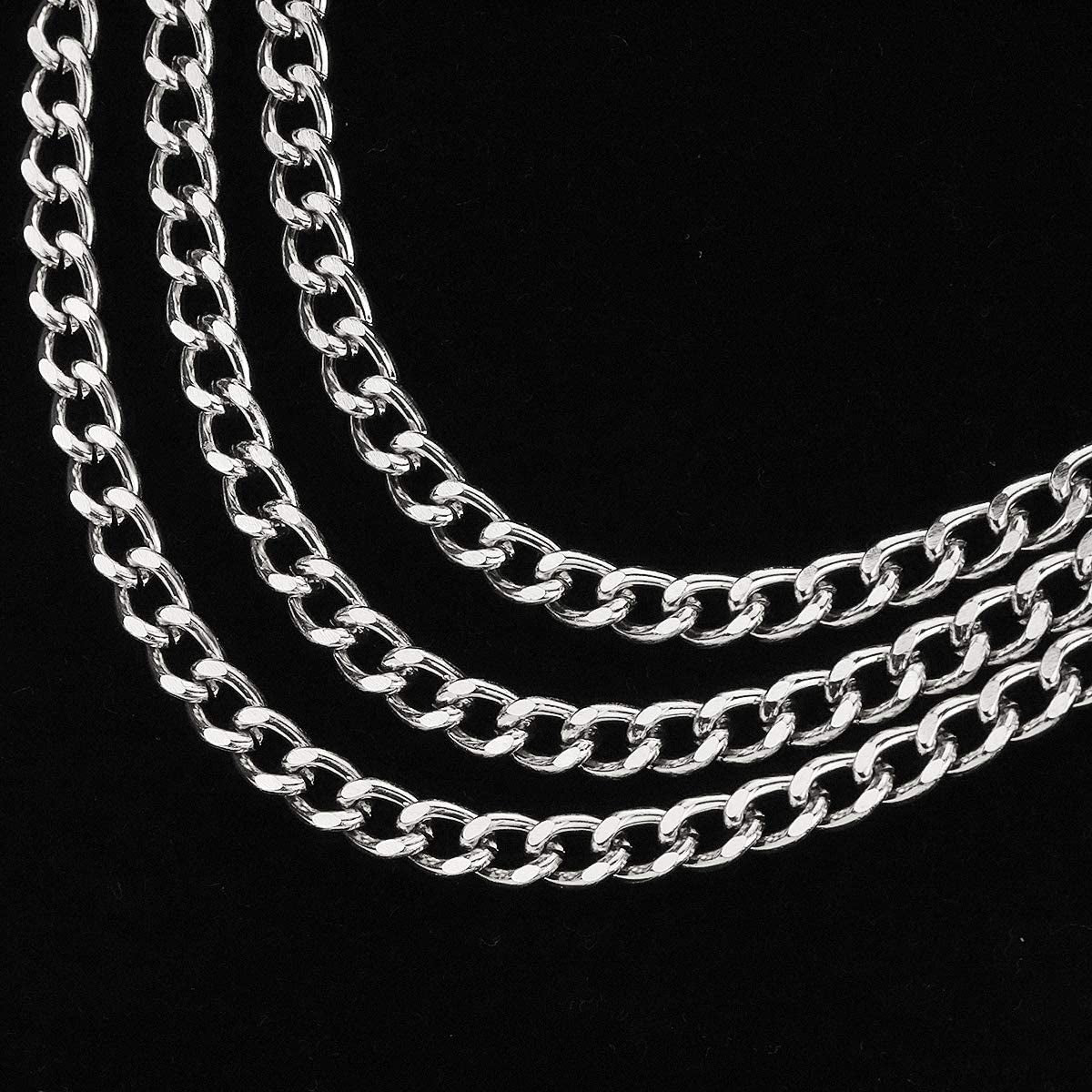 Glamorstar Multilayer Metal Waist Chain Dress Belts Metal Belt for Women Apparel & Accessories > Clothing Accessories > Belts Glamorstar   