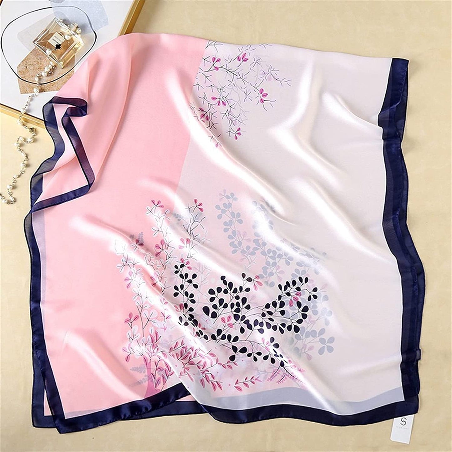 Silk Scarf Women Chiffon Shawl Satin Neckerchief Head Wrap Thin Scarf Beach Hijab Bridal Shawl Binder Scarf Chiffon White Apparel & Accessories > Clothing Accessories > Scarves & Shawls WEIGEER   