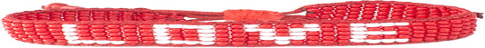 Ubuntu Life Love Beaded Woven Bracelet – Handmade Glass Bead Bracelet with Slide Closure, Made from Vegan Materials, Stackable Bohemian Bracelets for Women and Men Apparel & Accessories > Jewelry > Bracelets Ubuntu Life Red  