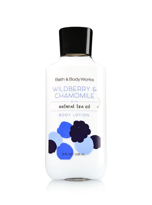 Bath and Body Works Wildberry Chamomile Lotion Made with Natural Tea Oil 8 Ounce Full Size Health & Beauty > Personal Care > Cosmetics > Bath & Body Bath and Body Works   