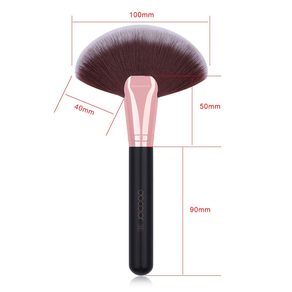 Docolor Fan Brush Face Makeup Brush Professional Highlighting Make up Brushes Blush Bronzer Cheekbones Brush Soft Cosmetic Tool Health & Beauty > Personal Care > Cosmetics > Cosmetic Tools > Makeup Tools Docolor   