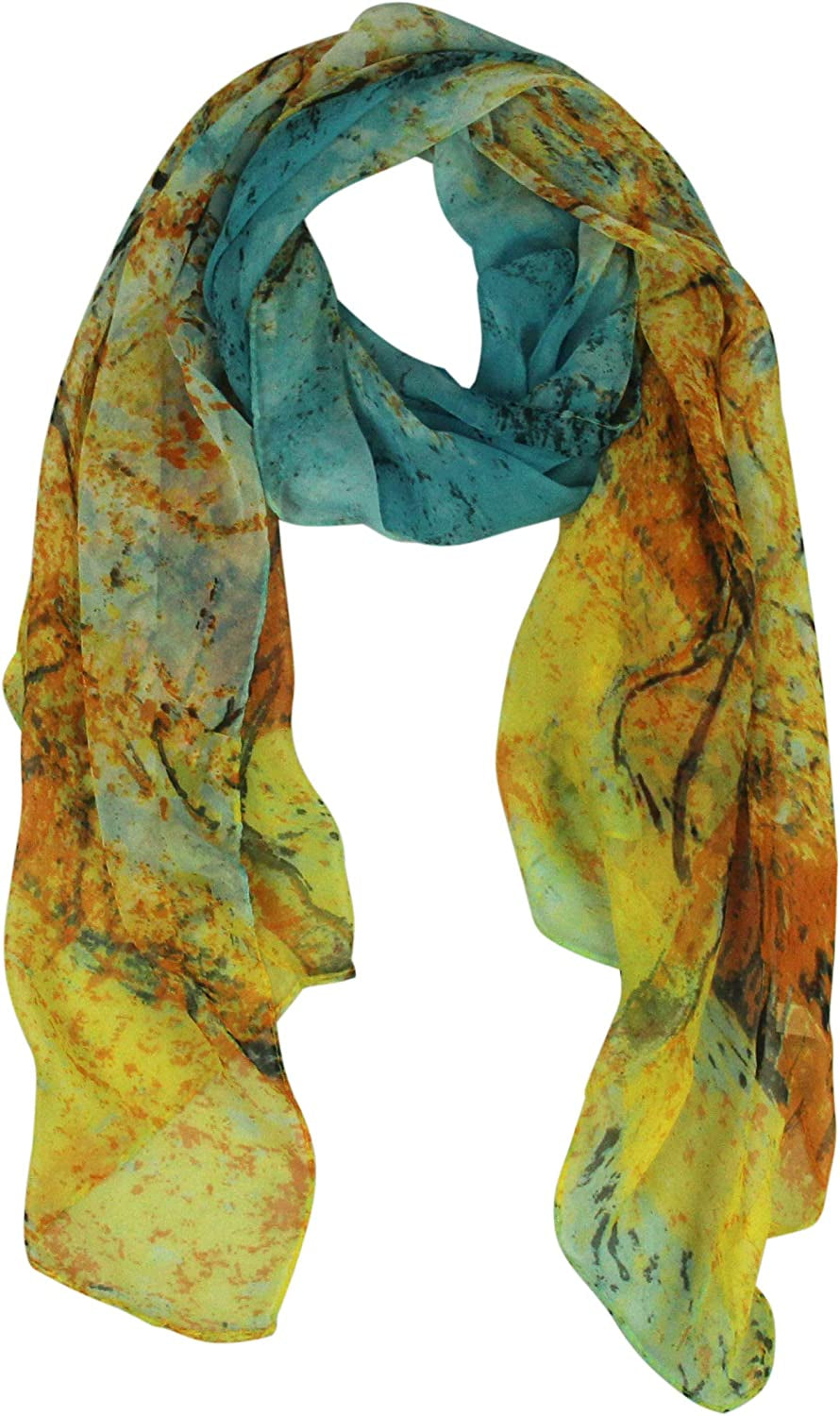 Long Chiffon Sheer Scarf Gradient - Pantonight Shaded Colors Lightweight Scarf for Womens Apparel & Accessories > Clothing Accessories > Scarves & Shawls PANTONIGHT Col 750  