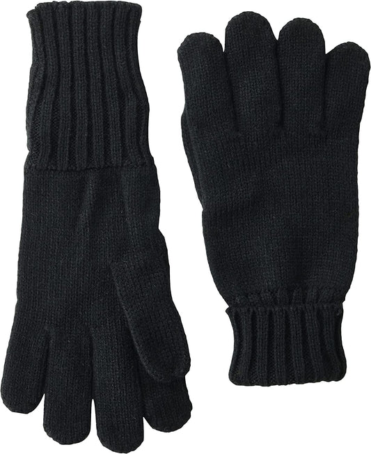 Essentials Women'S Ribbed Gloves Apparel & Accessories > Clothing Accessories > Gloves & Mittens KYLIE MAX Black One Size 
