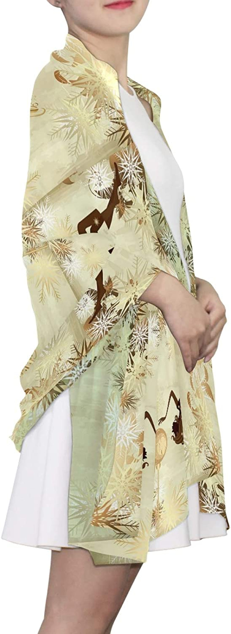 Women Long Silk Scarf, Satin Shawl Chiffon Large Stole Headscarf Sunscreen Wrap Apparel & Accessories > Clothing Accessories > Scarves & Shawls Oyihfvs   