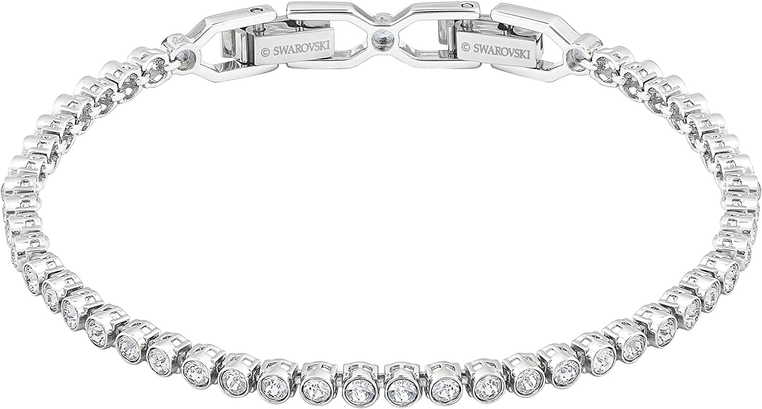 Swarovski Emily Tennis Bracelet Jewelry Collection, Clear Crystals, Blue Crystals, Pink Crystals ( Exclusive) Apparel & Accessories > Jewelry > Bracelets SWAROVSKI Clear Crystals - Rhodium Tone  