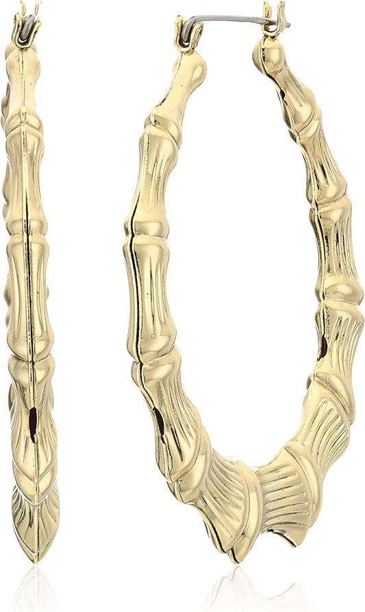 Betsey Johnson Large Bamboo Hoop Earrings Apparel & Accessories > Jewelry > Earrings Betsey Johnson   
