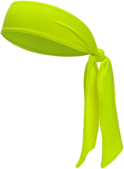 Sports Headband - Head Tie Tennis Tie Hairband - Sweatbands Headbands Wristbands Head Wrap - Ideal for Working Out,Tennis Apparel & Accessories > Clothing Accessories > Bandanas & Headties DEMIL 1pcs-yellow  