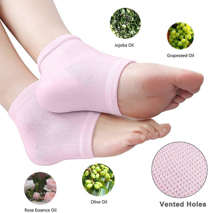 Codream Vented Moisturizing Socks Lotion Gel for Dry Cracked Heels, Spa Gel Socks Humectant Moisturizer Heel Balm Foot Treatment Care Heel Softener Compression 2 Pairs Health & Beauty > Personal Care > Foot Care Codream   