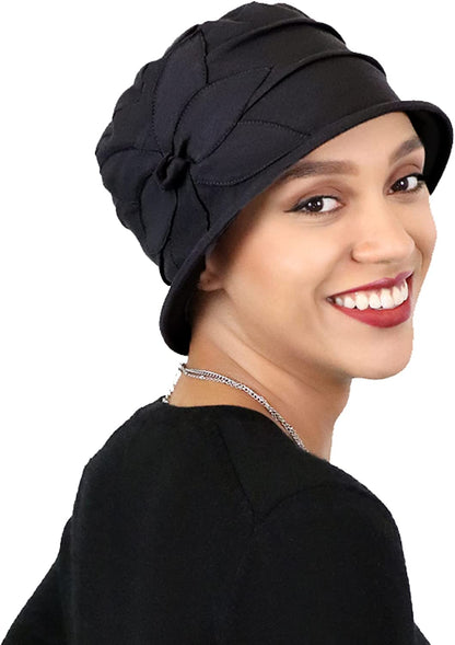 Hats Scarves & More Womens Hat Chemo Headwear Cancer Hat 50+ UPF Sun Protection Summer Seattle Chic Apparel & Accessories > Clothing Accessories > Headwear Hats Scarves & More Black  
