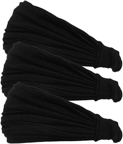 CCHARM Headband Bandana Japanese Style - Mens Head Wrap Womens Hair Band by Casualbox Apparel & Accessories > Clothing Accessories > Bandanas & Headties CCHARM Black 3-Pack Medium 