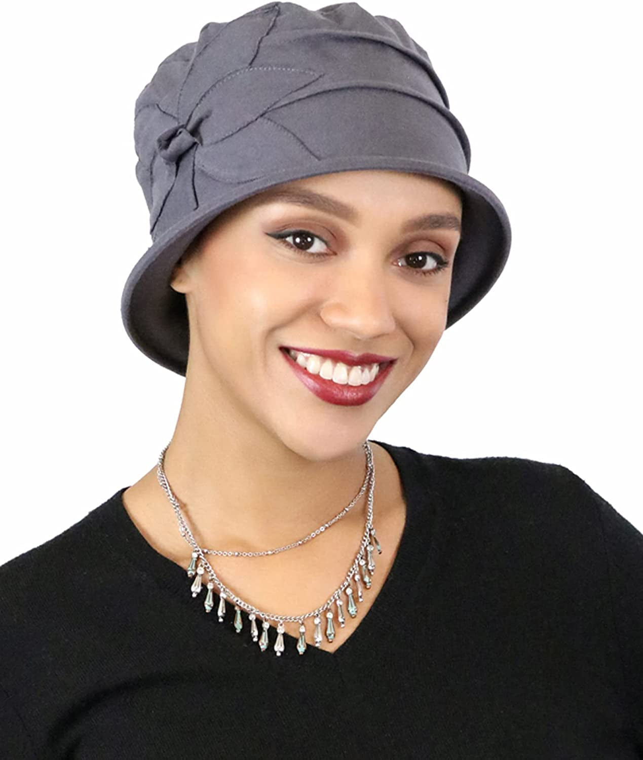 Hats Scarves & More Womens Hat Chemo Headwear Cancer Hat 50+ UPF Sun Protection Summer Seattle Chic Apparel & Accessories > Clothing Accessories > Headwear Hats Scarves & More Dark Grey  