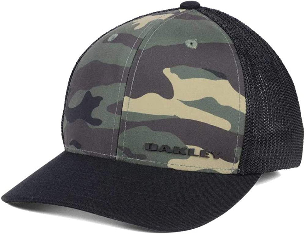 Oakley Indy Stretch-Fitted Cap Apparel & Accessories > Clothing Accessories > Hats Oakley Camo/Black Large-X-Large 