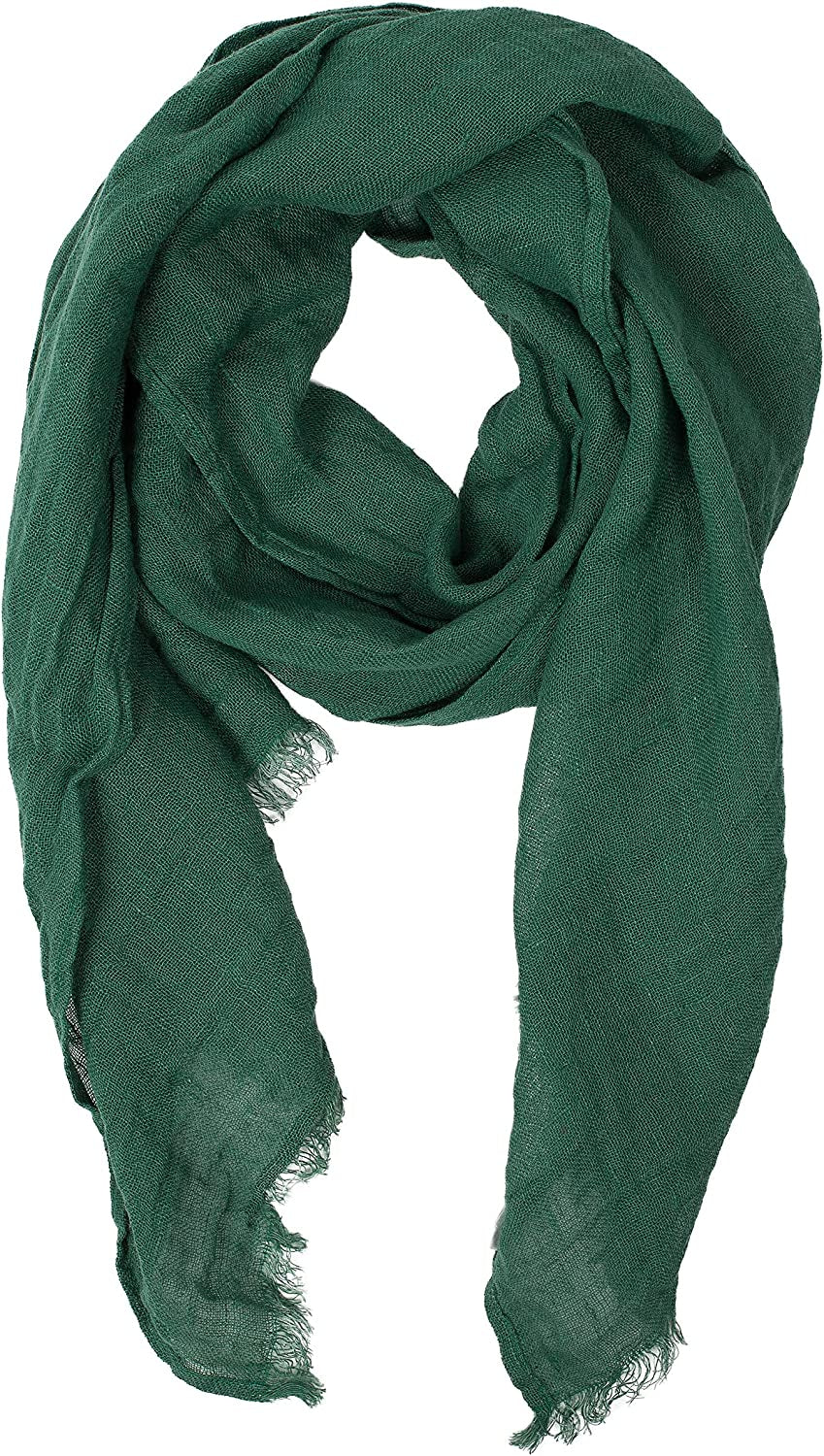 Lusie'S Linen Scarf - 100% Linen - Imported from Europe Apparel & Accessories > Clothing Accessories > Scarves & Shawls LUSIE'S LINEN Green  