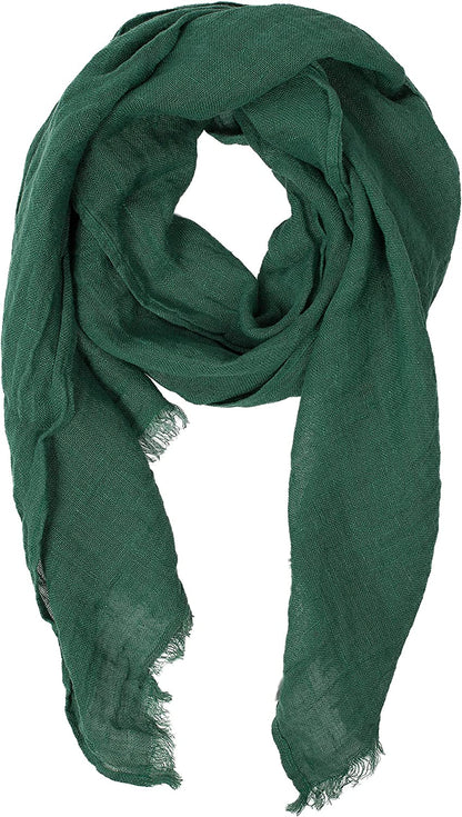 Lusie'S Linen Scarf - 100% Linen - Imported from Europe Apparel & Accessories > Clothing Accessories > Scarves & Shawls LUSIE'S LINEN Green  