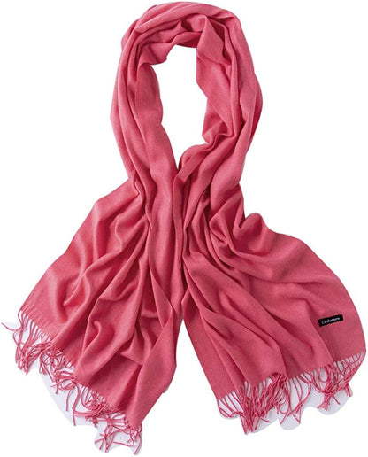 Bellonesc Cashmere Scarf Shawls for Women and Men Apparel & Accessories > Clothing Accessories > Scarves & Shawls Beillonesc Watermelon Red  