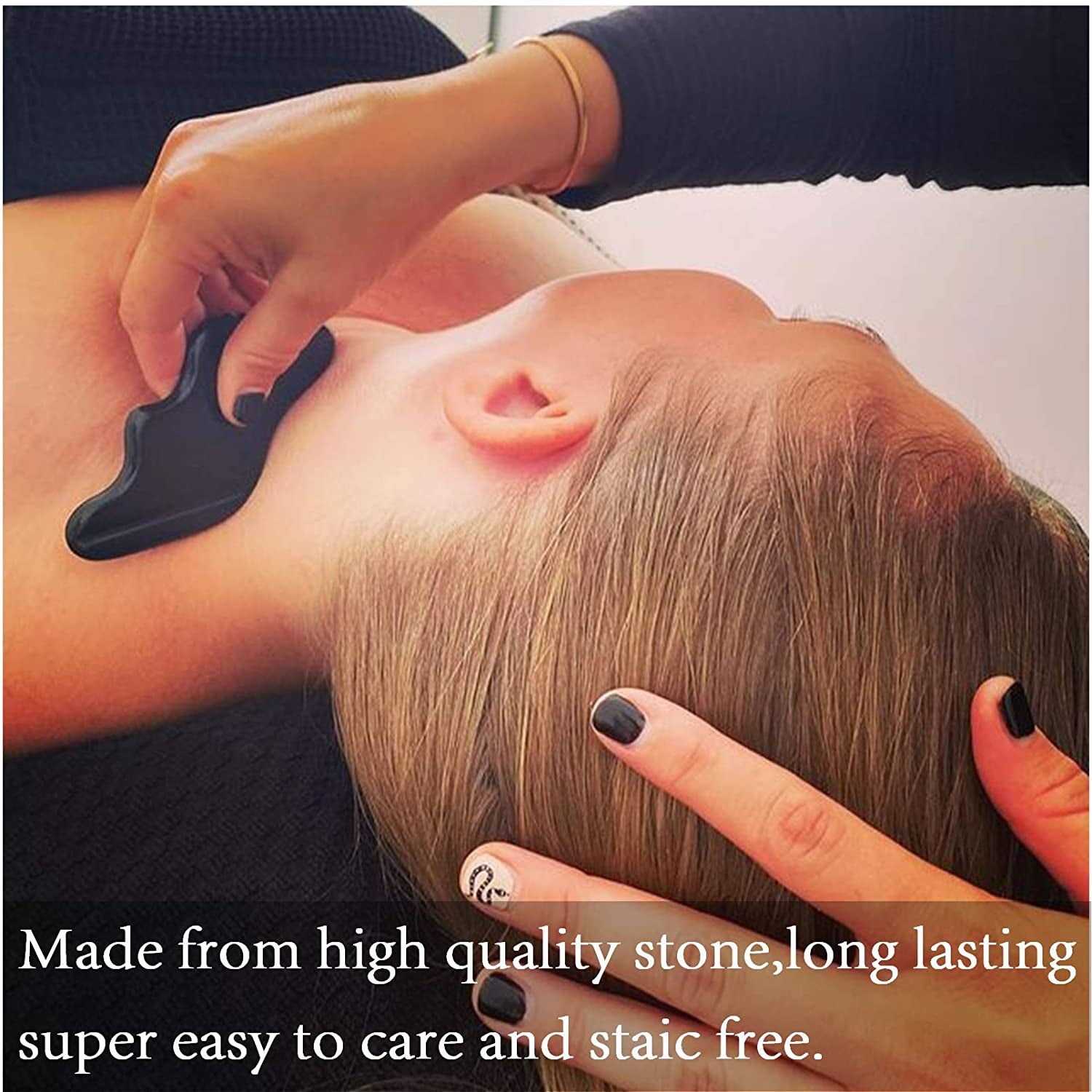 Gua Sha Massage Tool for Facial Massage,Bian Stone Gua Sha Tool,Gua Sha Stones for Foot Neck Back Face Skincare Massage Scalp Massage Lymphatic Drainage Tool(B) Health & Beauty > Personal Care > Cosmetics > Cosmetic Tools > Skin Care Tools SHEZEMAO   