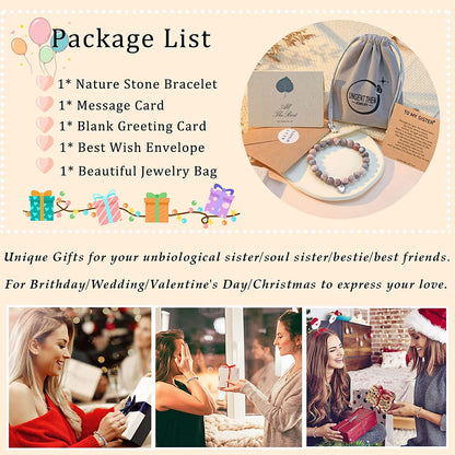 UNGENT THEM Sister/Sister in Law/Unbiological Sister/Big Sister/Best Friend/Friendship Bracelets for Women Birthday Christmas Valentine'S Day Gifts Apparel & Accessories > Jewelry > Bracelets UNGENT THEM   