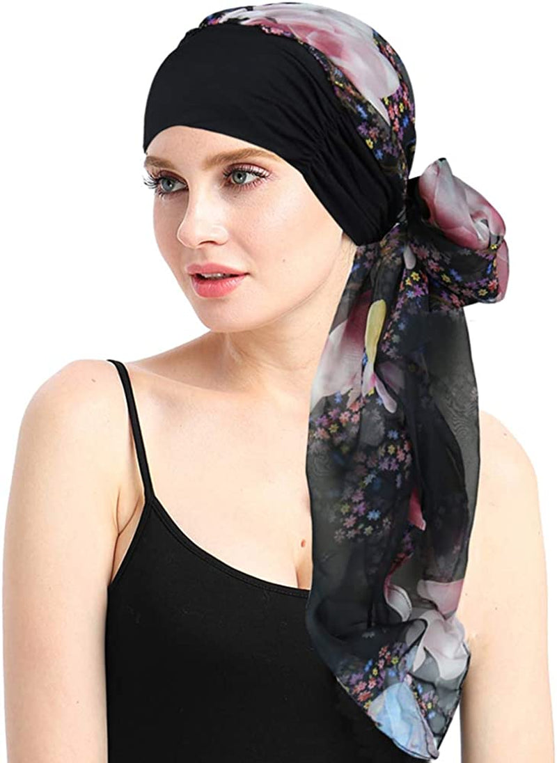 Chemo Headwear Headwrap Scarf Cancer Caps Gifts for Hair Loss Women Apparel & Accessories > Clothing Accessories > Bandanas & Headties FocusCare Rainbow Star  