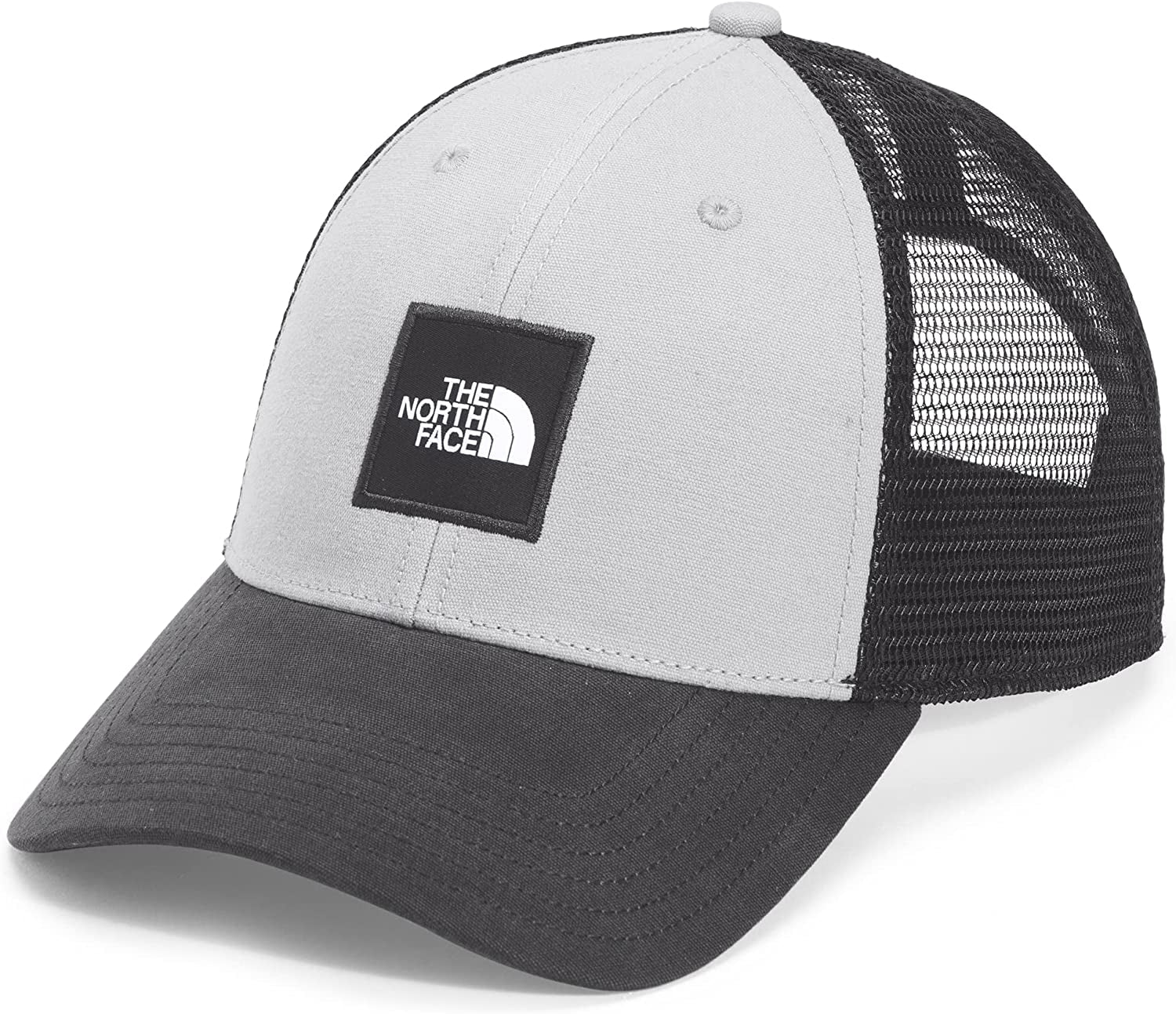 THE NORTH FACE TNF™ Box Logo Trucker Apparel & Accessories > Clothing Accessories > Hats THE NORTH FACE Tnf Black/Meld Grey One Size 