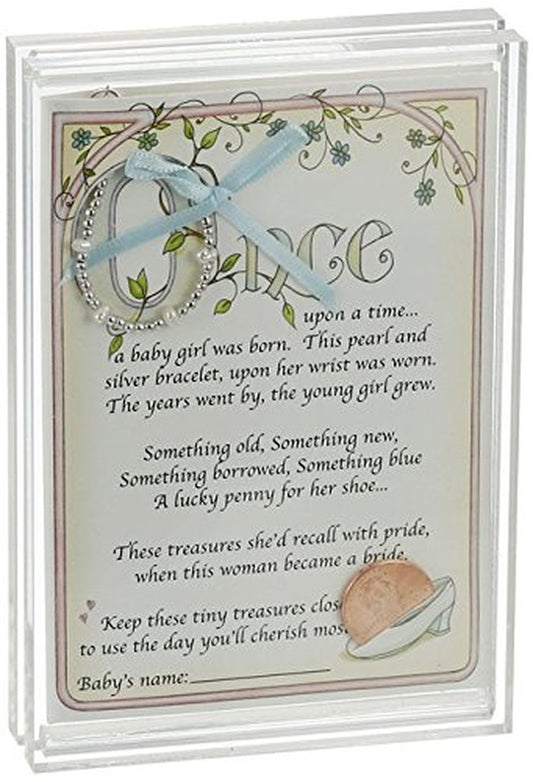 Child to Cherish Baby to Bride Bracelet, Infant Girls Silver and Pearl Jewelry, Personalized Frame, Newborn Religious Gift for Shower, Christening, Baptism Apparel & Accessories > Jewelry > Bracelets Child to Cherish   
