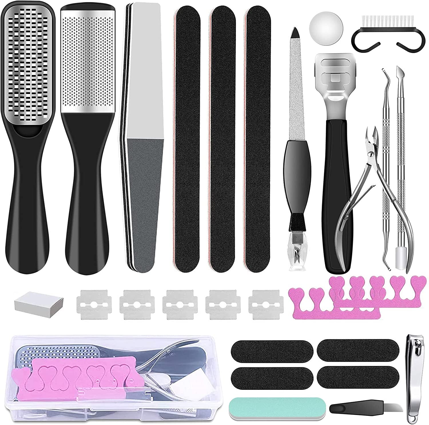 Electric Foot Callus Remover Kit, Banral 10 In1 Rechargeable Pedicure Tools Foot Care Feet File with 3 Roller Heads,2 Speed,Battery Display for Remove Cracked Heels Calluses and Dead Skin Health & Beauty > Personal Care > Foot Care Banral 23in1  