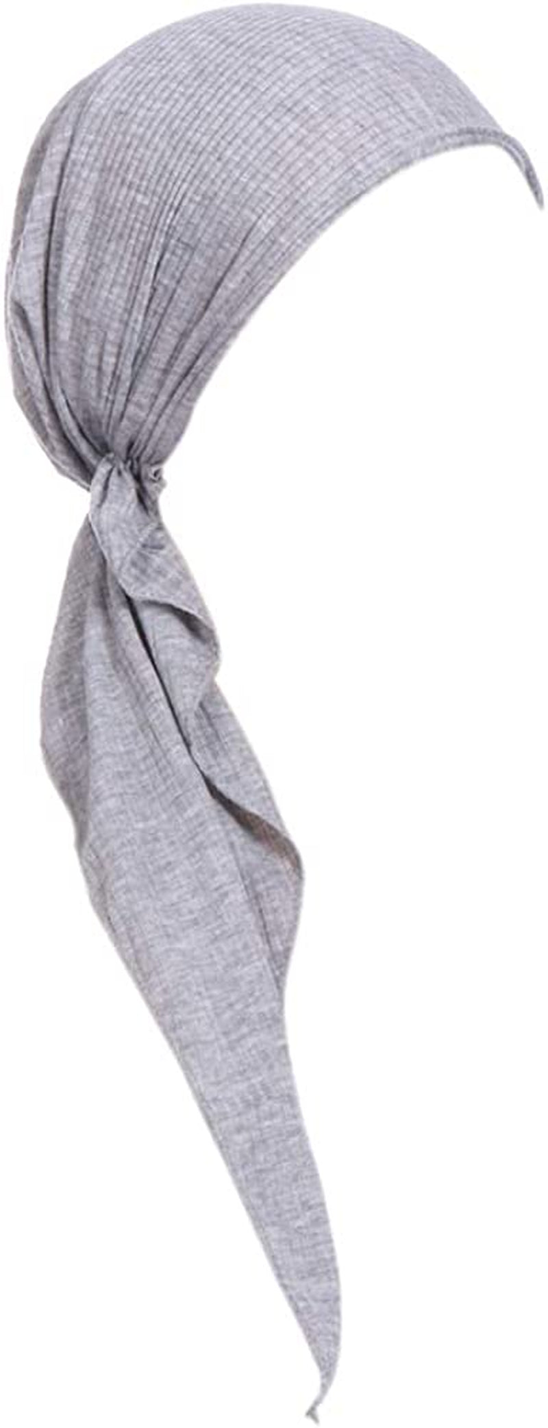 Fxhixiy Womens Turban Chemo Hat Head Scarves Slip-On Pre-Tied Headwear Bandana Sleep Hair Cover Apparel & Accessories > Clothing Accessories > Headwear Fxhixiy Gray  