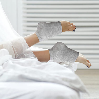 Nado Care Moisturizing Socks Lotion Gel for Dry Cracked Heels - Spa Gel Socks Humectant Moisturizer Heel Balm Foot Care Heel Softener Compression Cotton - 4 Pair Health & Beauty > Personal Care > Foot Care Nado care   