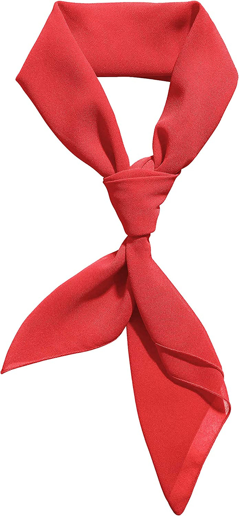 Chiffon Scarf Ribbon Neck Scarf Square Handkerchief 23"X23" 26"X26" 30"X30" Apparel & Accessories > Clothing Accessories > Bandanas & Headties Comsite Red 26"x26" 