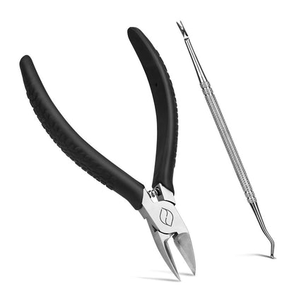 FERYES Toenail Clippers Straight Blade for Thick Toenails, Nail Clippers for Thick and Ingrown Nails - High Temperature Forging Stainless Steel Toe Nail Tools Health & Beauty > Personal Care > Cosmetics > Cosmetic Tools > Nail Tools FERYES Black  