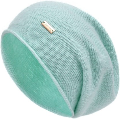 Jaxmonoy Cashmere Slouchy Knit Beanie Hat for Women Winter Soft Warm Ladies Wool Knitted Skull Beanies Cap Apparel & Accessories > Clothing Accessories > Hats jaxmonoy Mint  