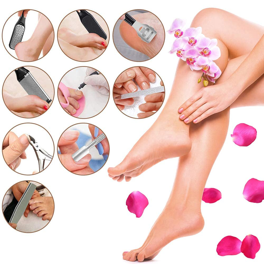 Professional Pedicure Kit 15 Pcs,Vnina Pedicure Tools Set,Nail Tools Supplies Set, Foot Scrub Deadskin Callus Remover, Stainless Steel Foot File Pedicure Supplies for Men Women Care Health & Beauty > Personal Care > Foot Care Vnina   