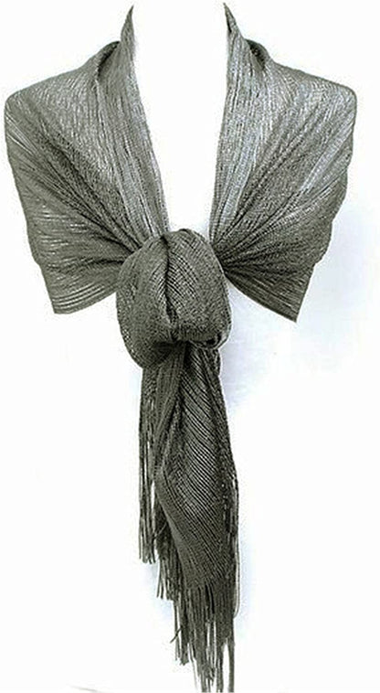 Paskmlna® Two Tone Modern Metallic Fishnet Party Shawl Fringe Lurex Scarf Apparel & Accessories > Clothing Accessories > Scarves & Shawls PASKMLNA   