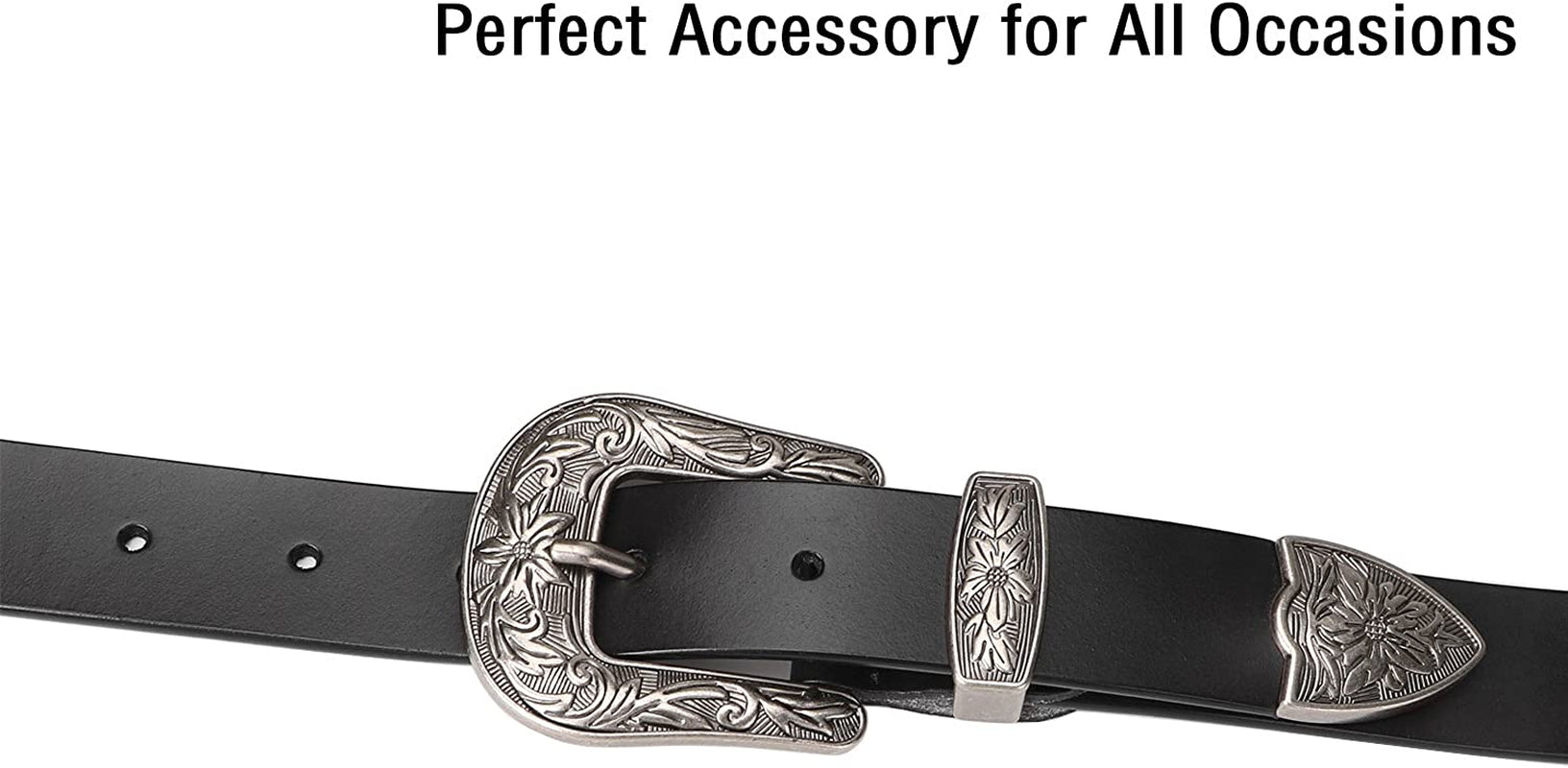 SUOSDEY Fashion Leather Belts for Women with Vintage Metal Buckle Belt Apparel & Accessories > Clothing Accessories > Belts SUOSDEY   