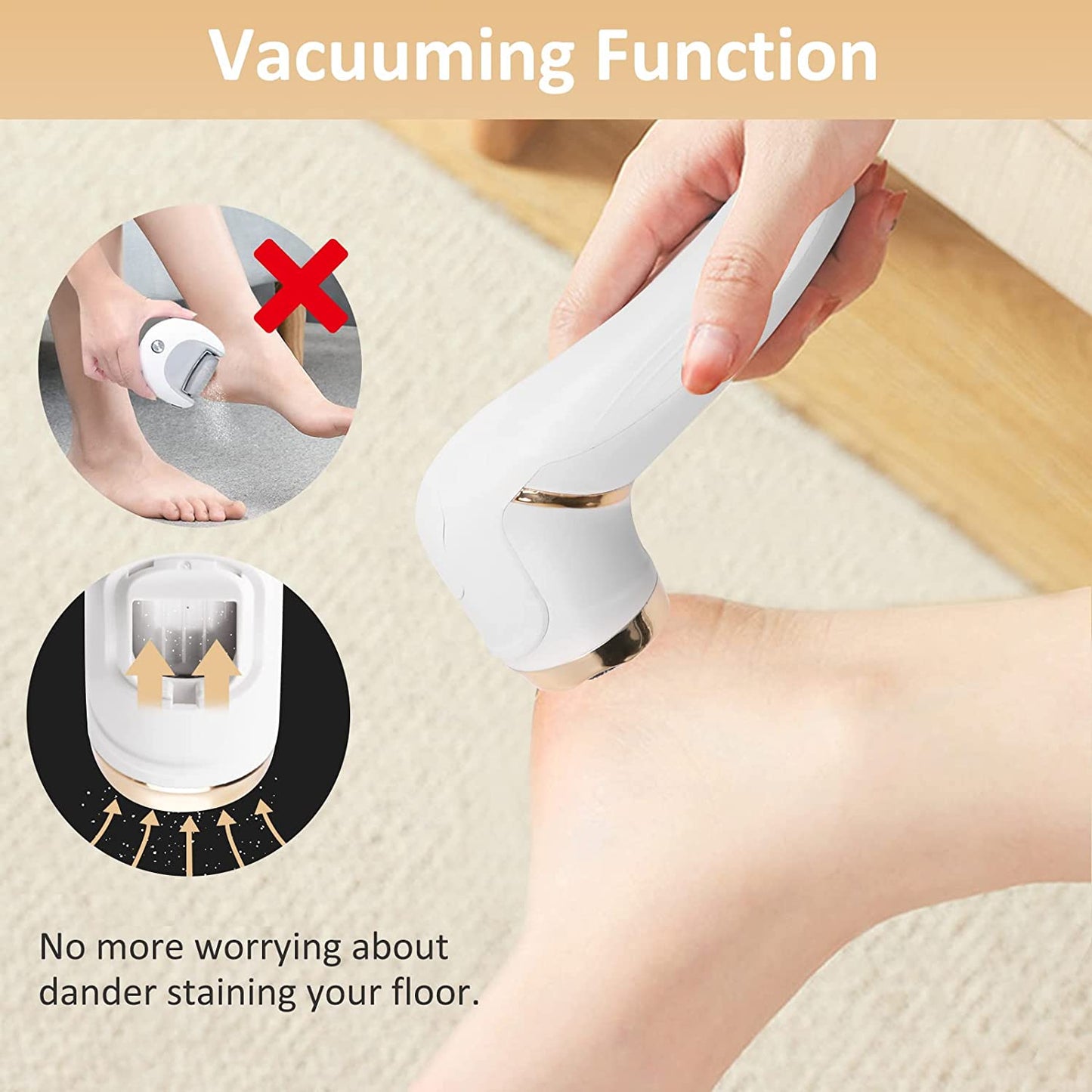 Electric Callus Remover for Feet, Ms.Belles Rechargeable Foot Care Scraper Pedicure Tools with 3 Grinding Heads, 2 Powerful Speed, LCD Display, Waterproof Foot File for Hard Cracked Dry Dead Skin Health & Beauty > Personal Care > Foot Care Ms.Belles   