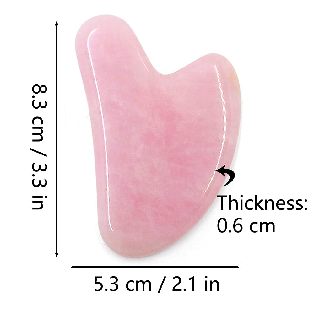 Rose Quartz Gua Sha Facial Tools,Natural Jade Gua Sha Massage Tool,Guasha Tool for Face,Eyes,Neck & Body,Genuine Gua Sha Stone Facial Massager,Skin Care Tools,Lymphatic Drainage,Reduce Wrinkles Health & Beauty > Personal Care > Cosmetics > Cosmetic Tools > Skin Care Tools Eikeefyer   