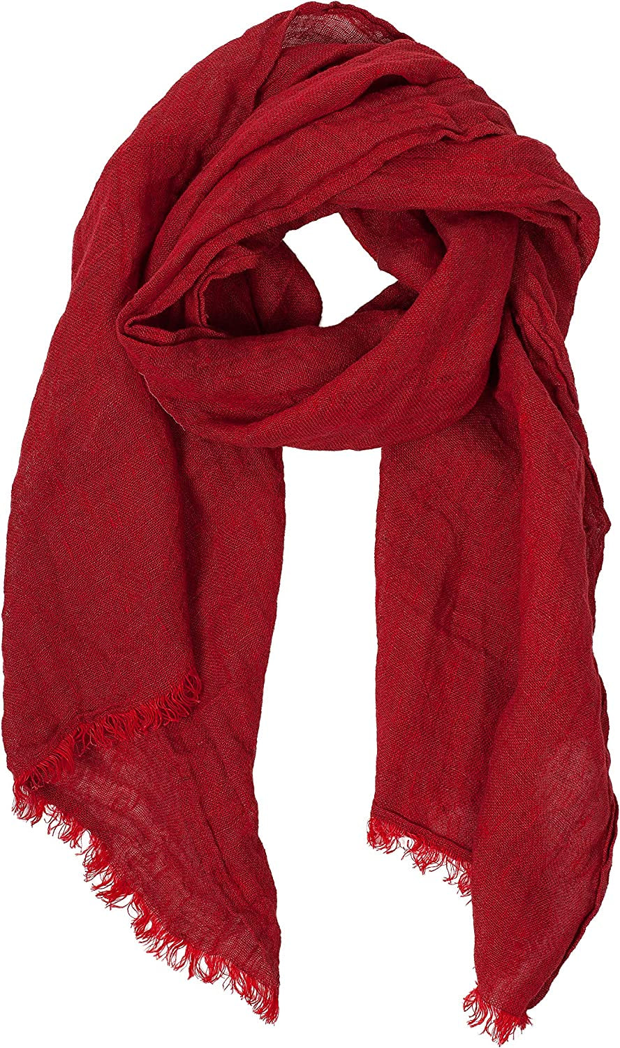 Lusie'S Linen Scarf - 100% Linen - Imported from Europe Apparel & Accessories > Clothing Accessories > Scarves & Shawls LUSIE'S LINEN Red  